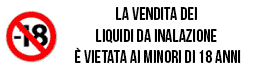 Vendita dei liquidi da inalazione vietata ai minori di 18 anni Vendita dei liquidi da inalazione vietata ai minori di 18 anni